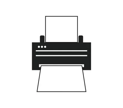 Printer icon illustrated in vector on white background Stock Illustration