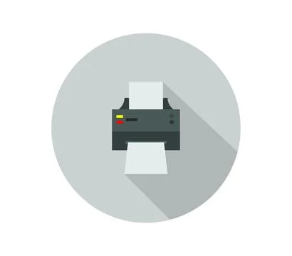 Printer icon illustrated in vector on white background Stock Illustration
