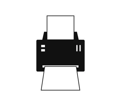 Printer icon illustrated in vector on white background Stock Illustration