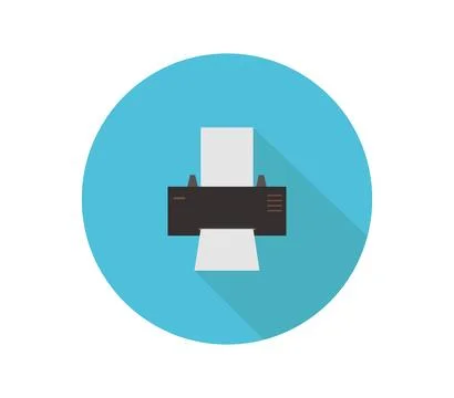 Printer icon illustrated in vector on white background イラスト素材