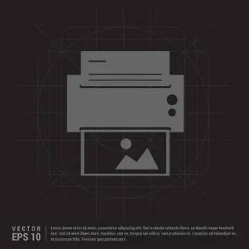 Printer icon Illustrazione stock