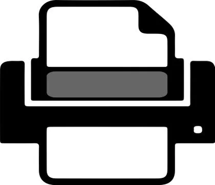 Printer icon isolated on background Illustrazione stock