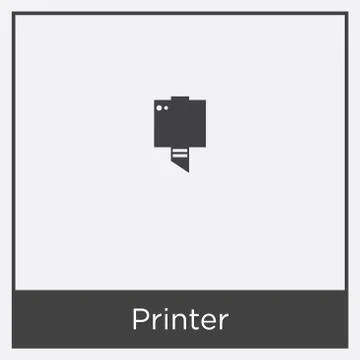 Printer icon isolated on white background Illustrazione stock