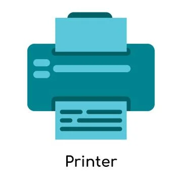 Printer icon isolated on white background Free Stock Illustration