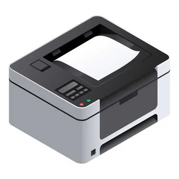 Printer icon, isometric style Illustrazione stock