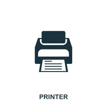 Printer icon. Line style icon design. UI. Illustration of printer icon Stock Illustration