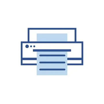 Printer icon lineal color. simple vector logo illustration Illustrazione stock