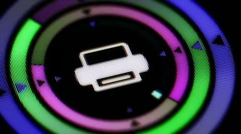Printer icon. Looping. Stock Footage 61496448