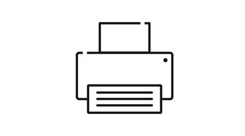 Printer icon for office and home Stockillustratie