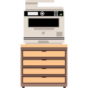 Printer icon office scanner machine flat vector Stock Illustration