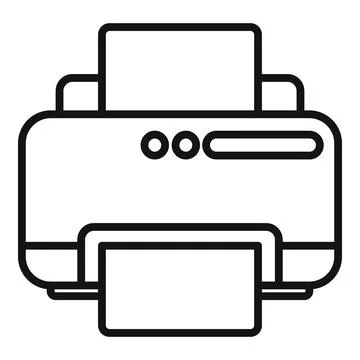 Printer icon outline vector. Ui interface Stock Illustration