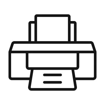 Printer Icon Perfect for Office and Document Printing Illustrazione stock