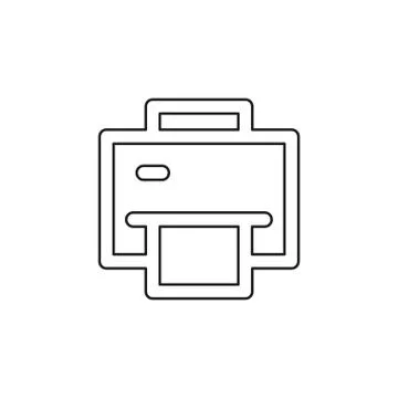 Printer icon - print symbol - print paper Stock Illustration