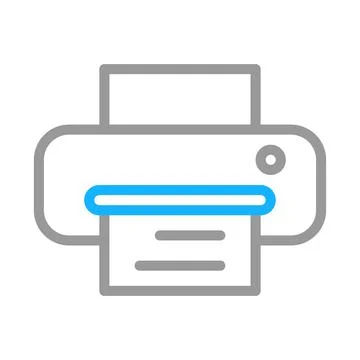 Printer icon, printing concept, office equipment, document management, and .. イラスト素材