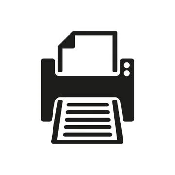 The printer icon. Printing symbol. Flat Stock Illustration