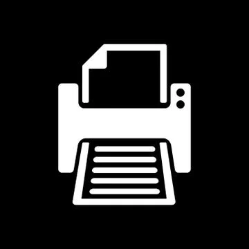 The printer icon. Printing symbol. Flat Stock Illustration