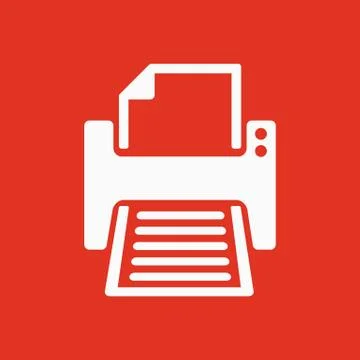 The printer icon. Printing symbol. Flat Stock Illustration
