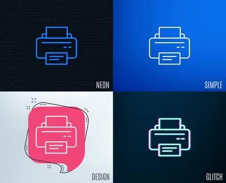 Printer icon. Printout device sign. 스톡 일러스트