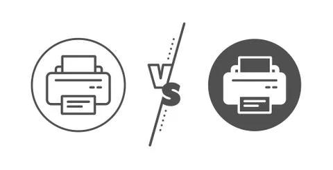 Printer icon. Printout device sign. Vector Stock Illustration
