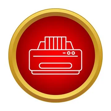 Printer icon representing office technology and output 스톡 일러스트