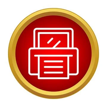 Printer icon representing outputting documents and printing concepts Stock Illustration