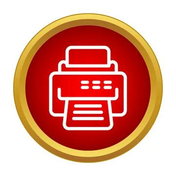 Printer icon representing printing technology and office equipment 스톡 일러스트