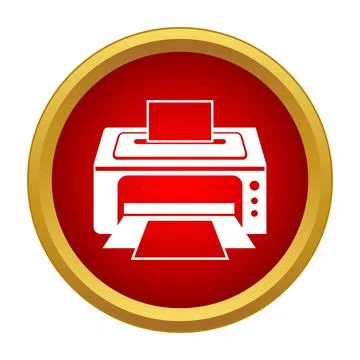 Printer icon representing printing technology and output Stock Illustration