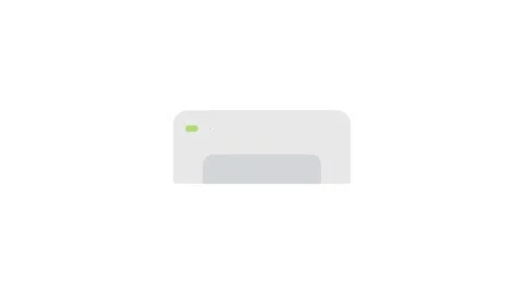 A printer icon set against a black background, representing printing services Stock Footage 332984021