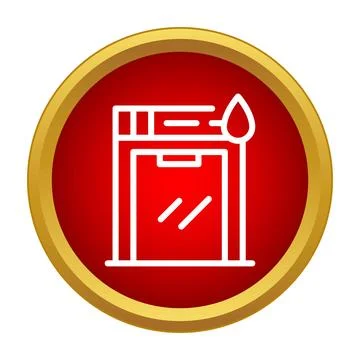 Printer icon showing low ink warning symbol Stock Illustration