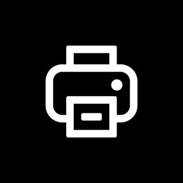 Printer icon for simple flat style ui design Illustrazione stock