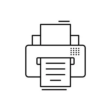 Printer icon. Simple line, outline vector elements of office tool icons for ui 스톡 일러스트