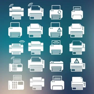 Printer icon sit 2 Stock Illustration