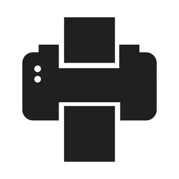 Printer icon vector design template Stock Illustration