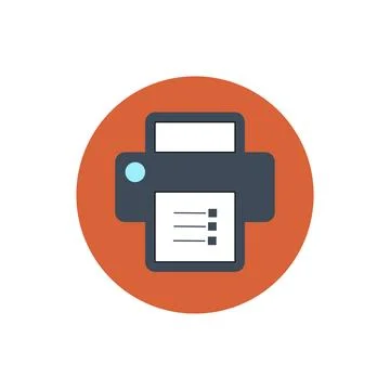 Printer Icon Vector Design Template. Print paper or document sign 스톡 일러스트