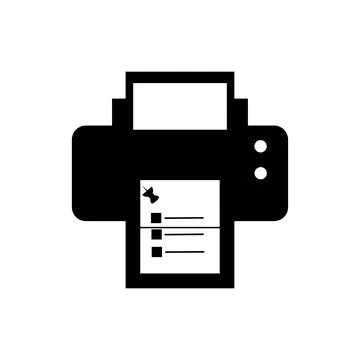 Printer Icon Vector Design Template. Print paper or document sign Stock Illustration