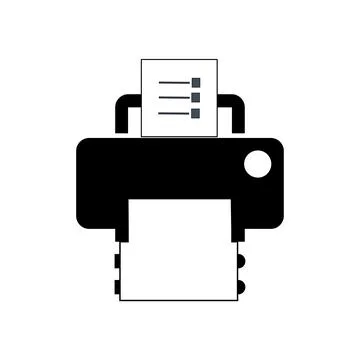 Printer Icon Vector Design Template. Print paper or document sign 스톡 일러스트