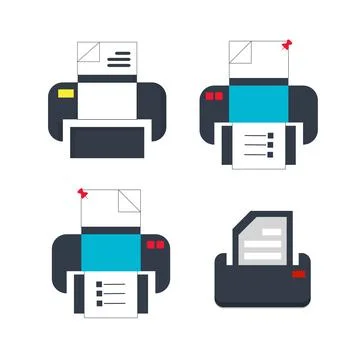 Printer Icon Vector Design Template. Print paper or document sign Stockillustratie