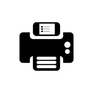 Printer Icon Vector Design Template. Print paper or document sign 스톡 일러스트