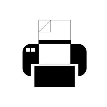 Printer Icon Vector Design Template. Print paper or document sign 스톡 일러스트
