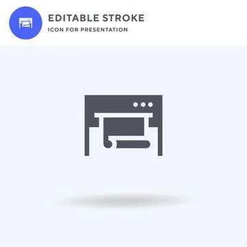 Printer icon vector, filled flat sign, solid pictogram isolated on white, log 스톡 일러스트