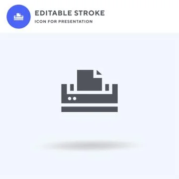 Printer icon vector, filled flat sign, solid pictogram isolated on white, logo Stockillustratie