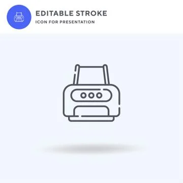 Printer icon vector, filled flat sign, solid pictogram isolated on white, logo 스톡 일러스트
