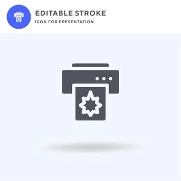 Printer icon vector, filled flat sign, solid pictogram isolated on white, logo Stock Illustration