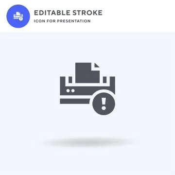 Printer icon vector, filled flat sign, solid pictogram isolated on white, logo イラスト素材