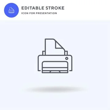 Printer icon vector, filled flat sign, solid pictogram isolated on white, logo Stock Illustration