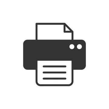 Printer icon. Vector illustration. Business concept document printing pictogr 库存插图