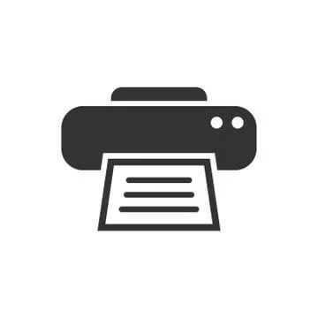 Printer icon. Vector illustration. Business concept document printing pictogr Stock Illustration