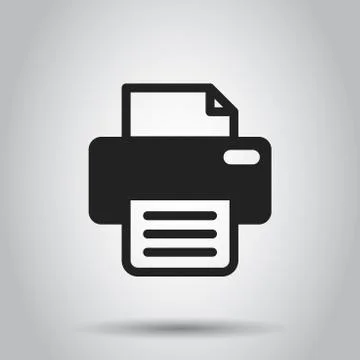 Printer icon. Vector illustration. Business concept document printing pictogr Illustrazione stock