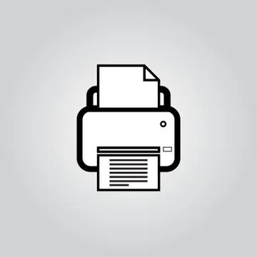 Printer icon, vector illustration. Stock Illustration