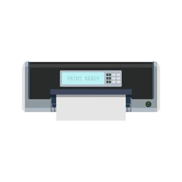  Printer icon vector machine print office illustration. Isolated paper fla... Stock Photos